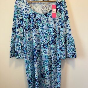 NWT Lilly Pulitzer Iris Blue Floral Dress